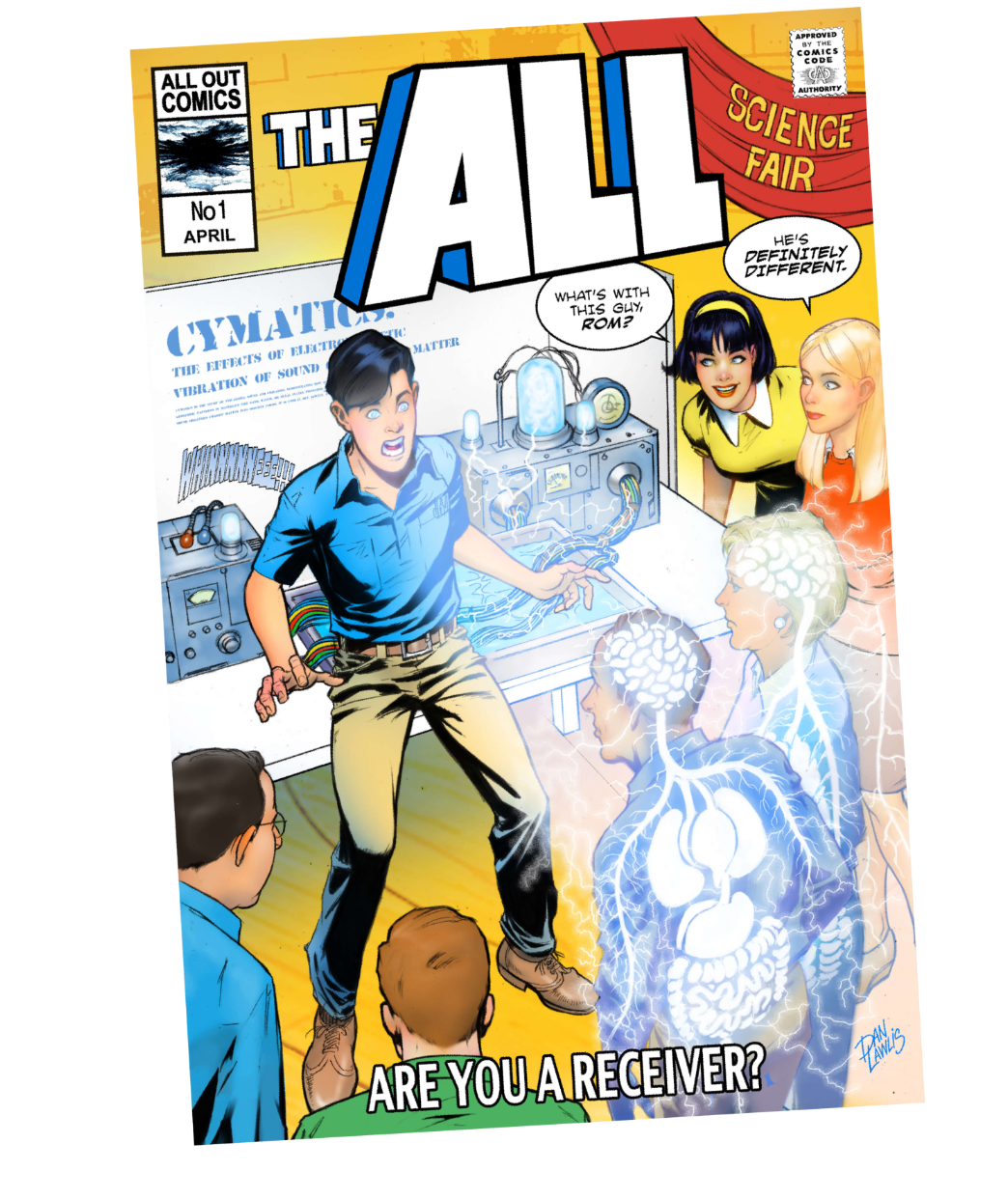 Comic book cover for the unreleased comic book titled "The All" by Dan Lawlis